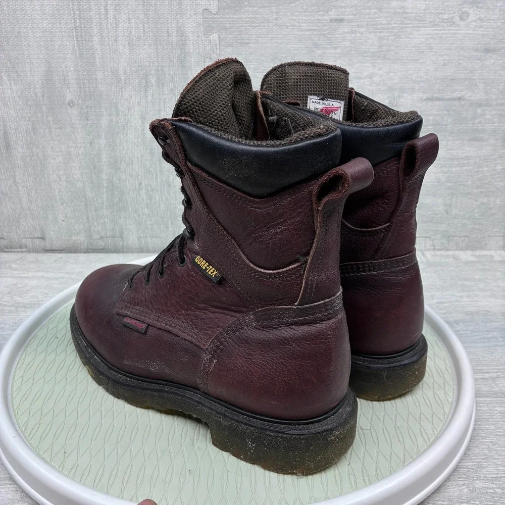 Red Wing 2412 Supersole Leather Work Boots Mens 11 Mahogany Red FLAWED